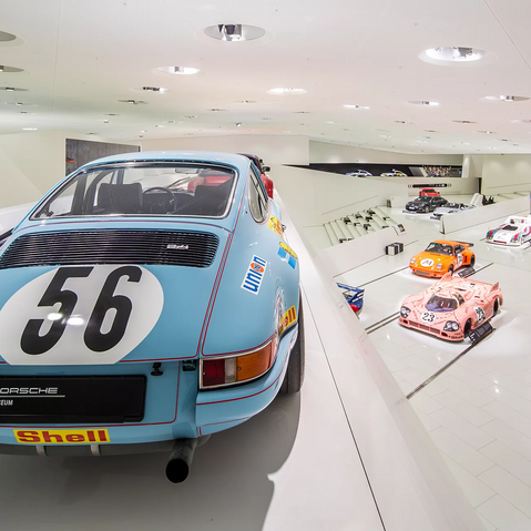 Dauerausstellung im Porsche Museum Stuttgart.